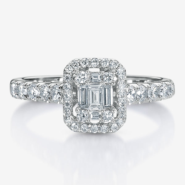 Diamond Halo Stud Eget