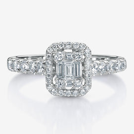 Diamond Halo Stud Massa